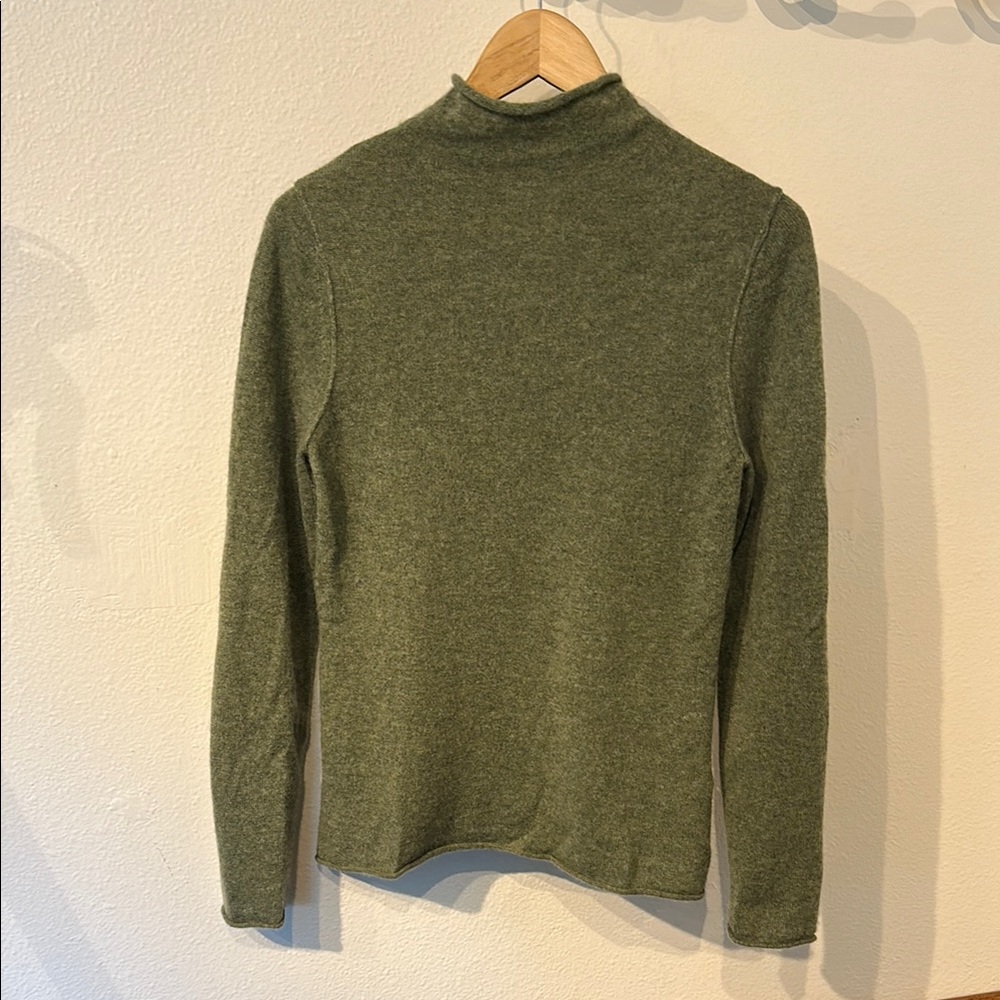 Nicole Miller Green Cowl Neck Sweater